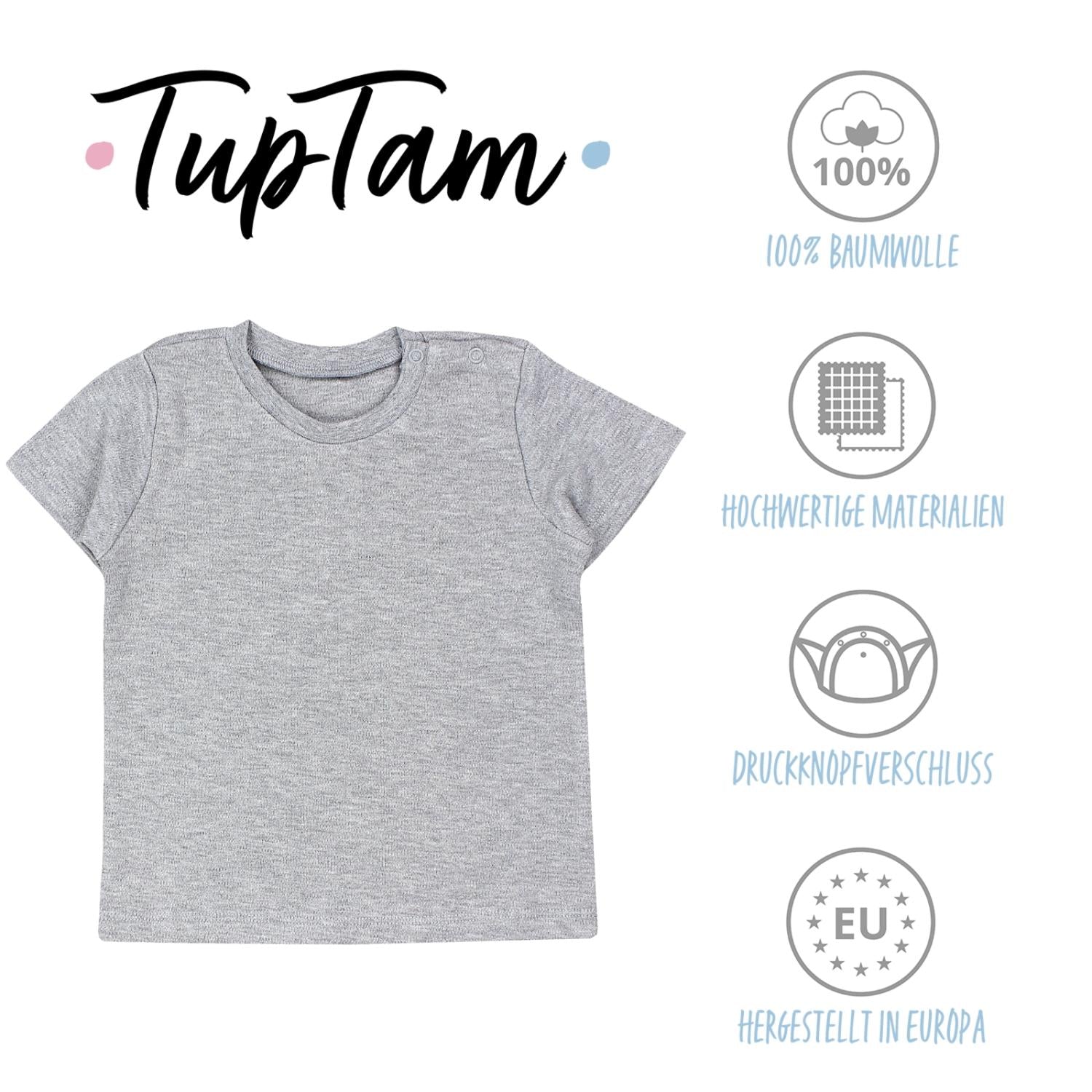 Kurzarm-Shirt mit Aufdruck - 5er Set
