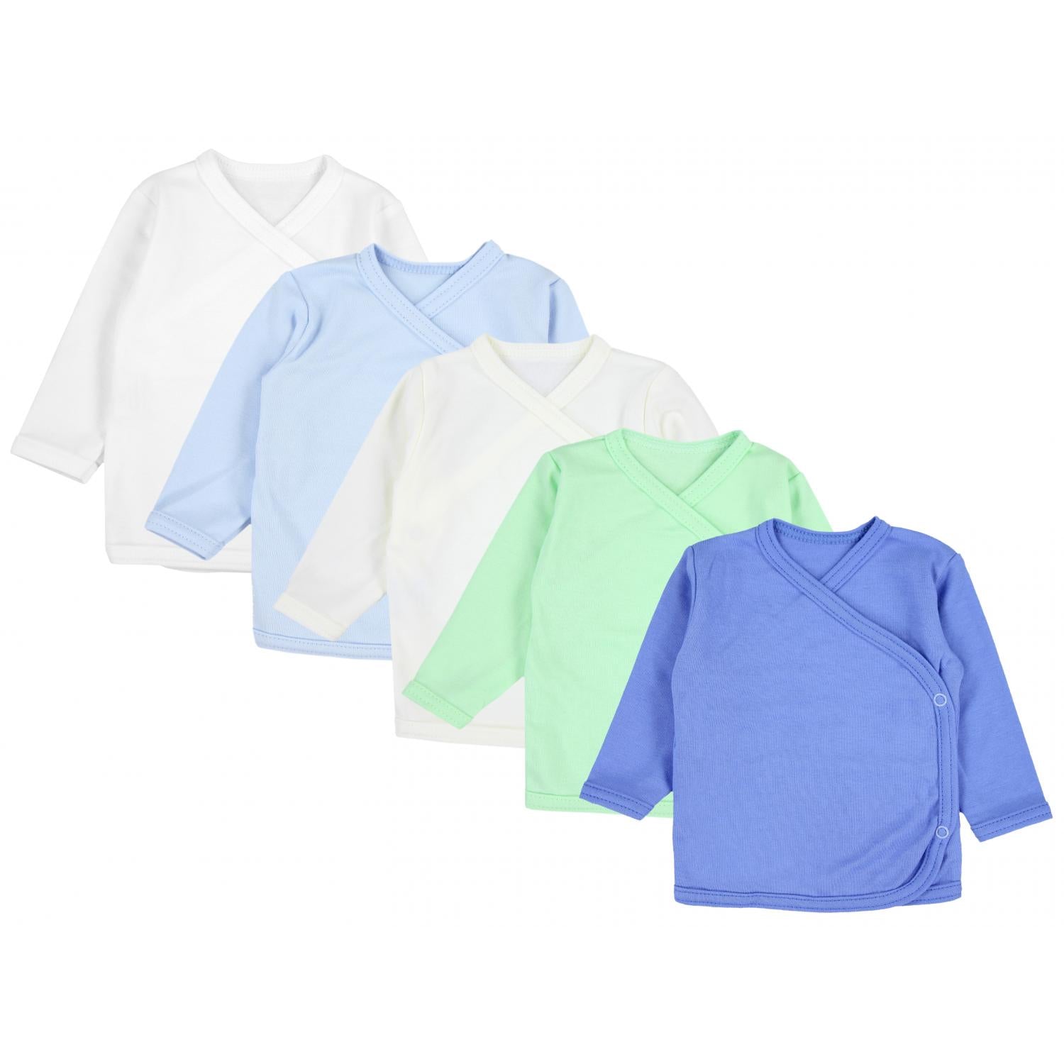 Langarm- Wickelshirt - 5er Set
