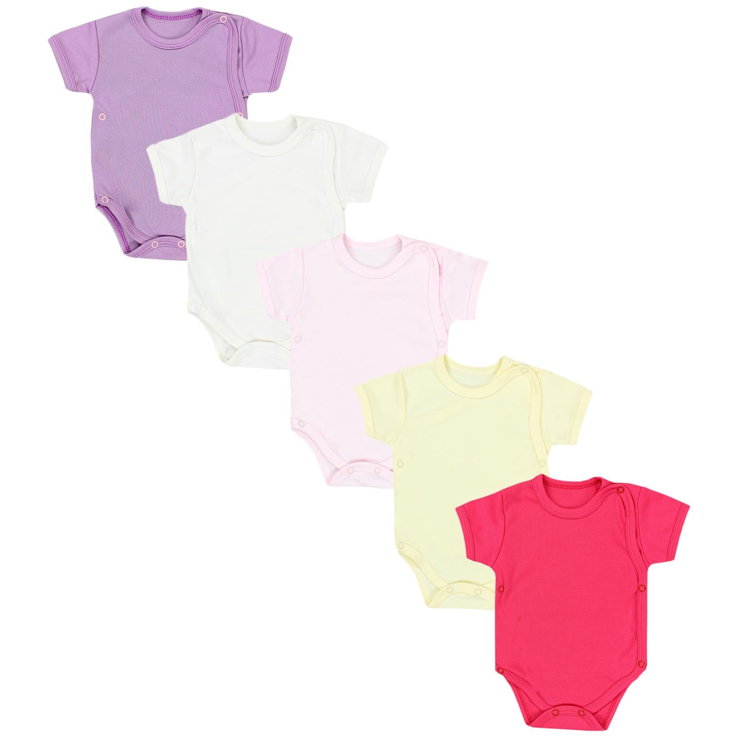 Baby Wickelbody Kurzarm - 5er Set