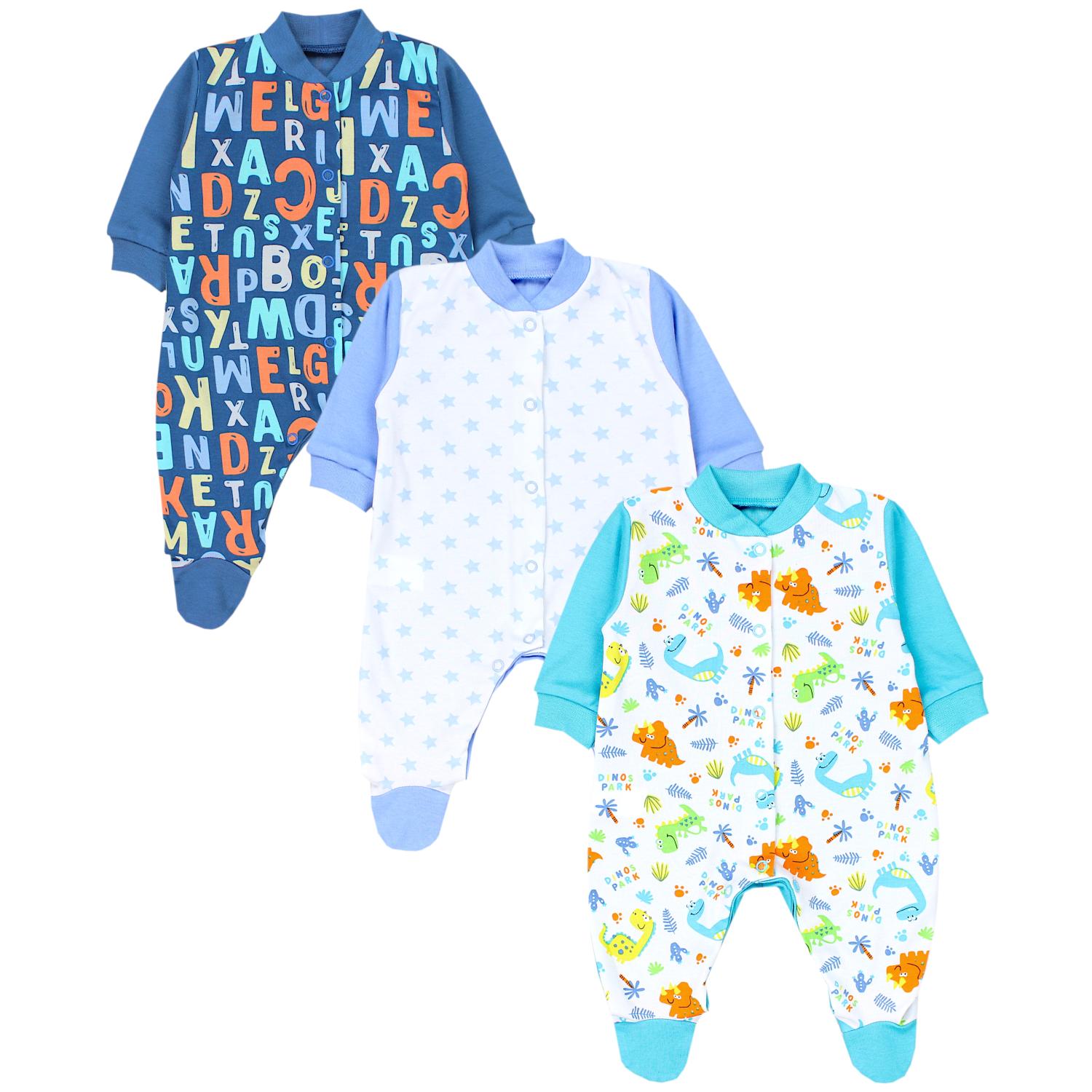 Baby Schlafstrampler Langarm - 3er Set