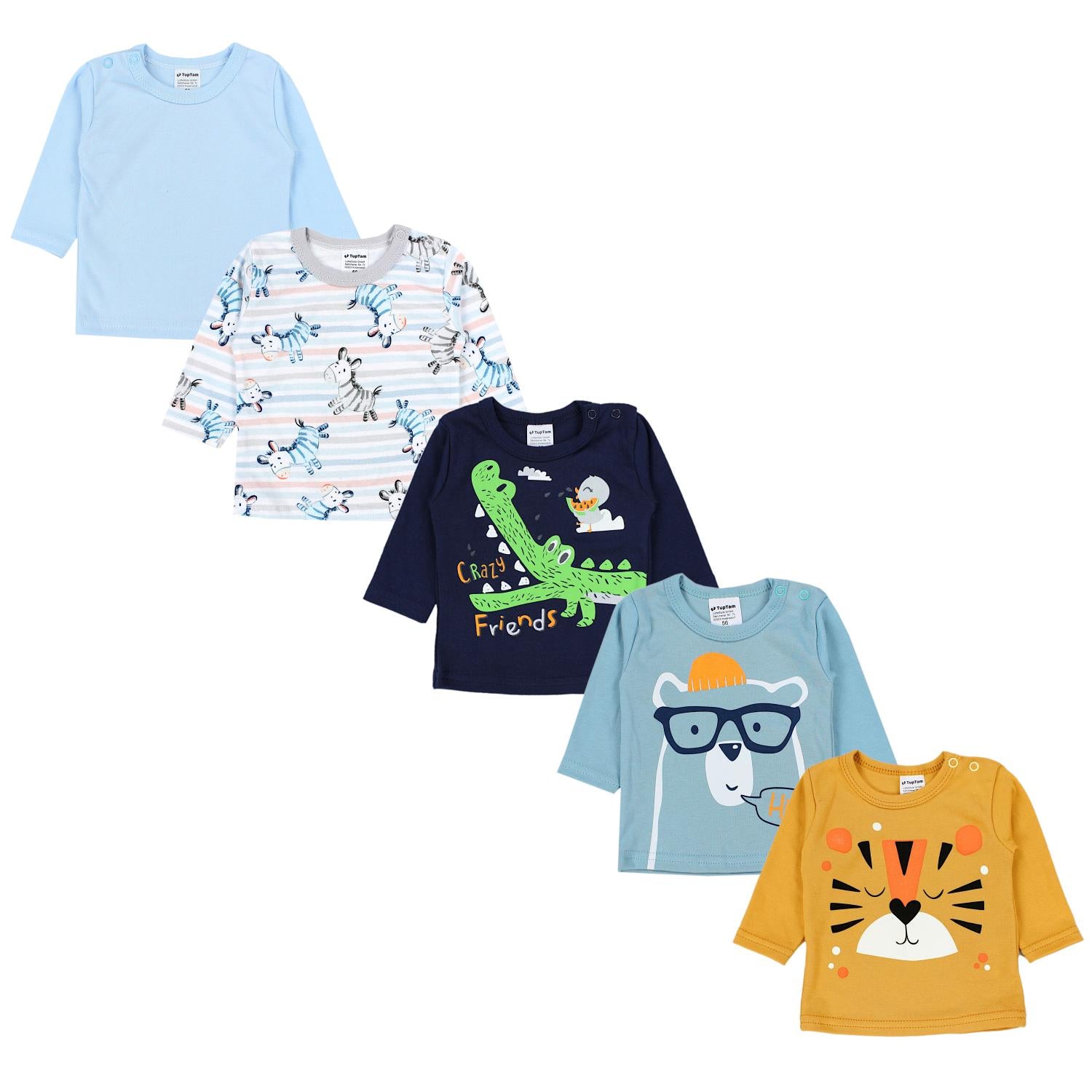 Baby Langarmshirt - 5er Set