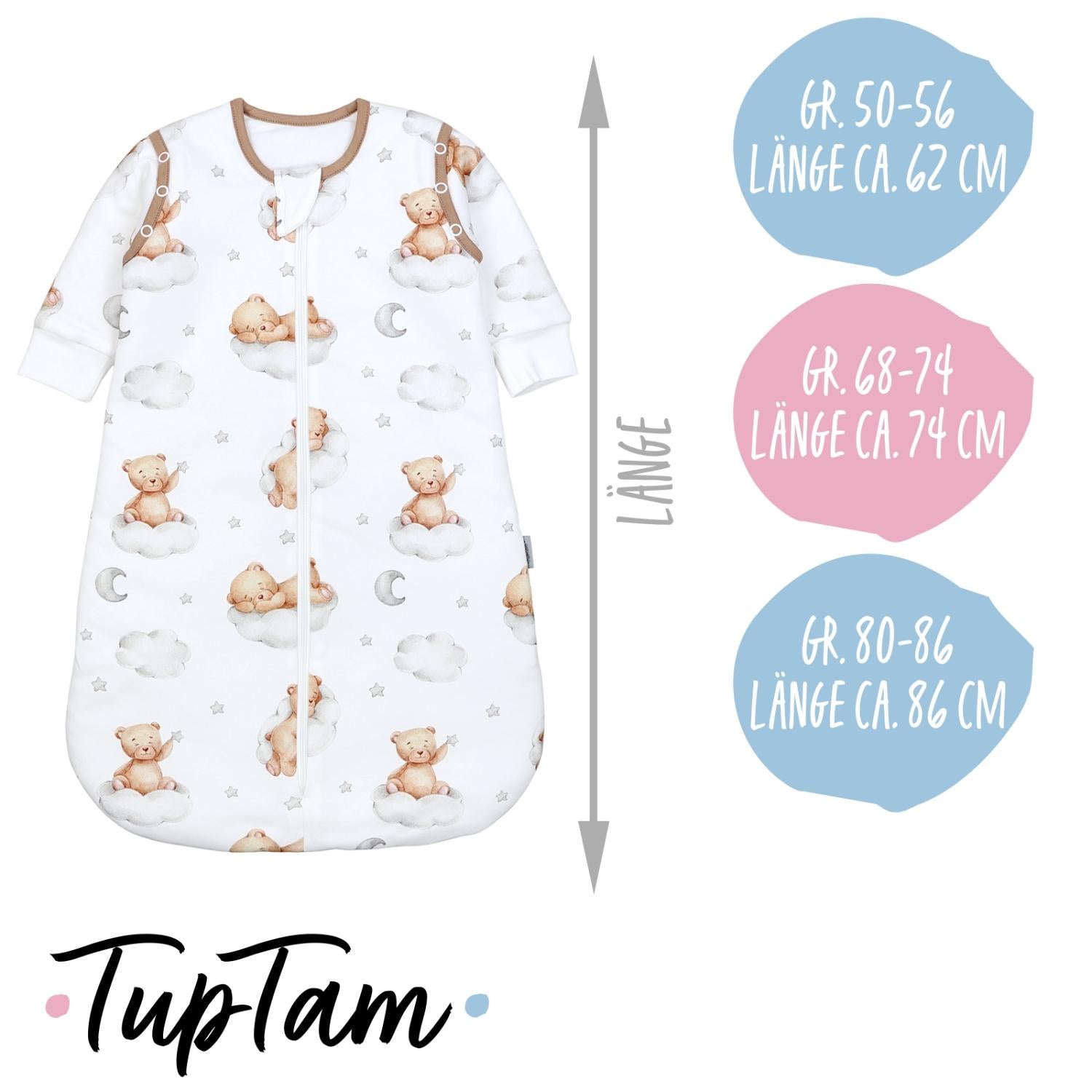 Schlafsack mit abnehmbaren Ärmeln 2.5 TOG