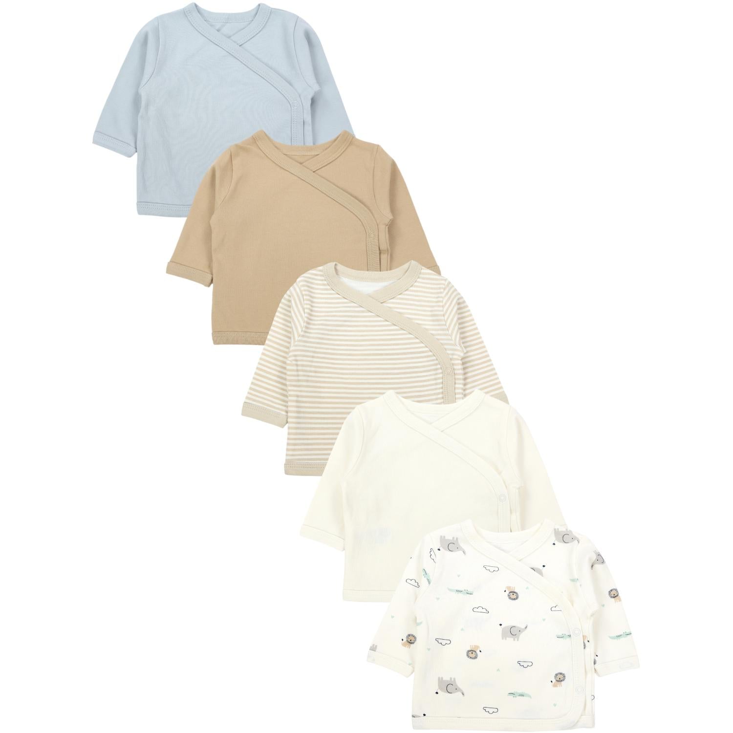 Langarm Wickelshirt- 5er Set
