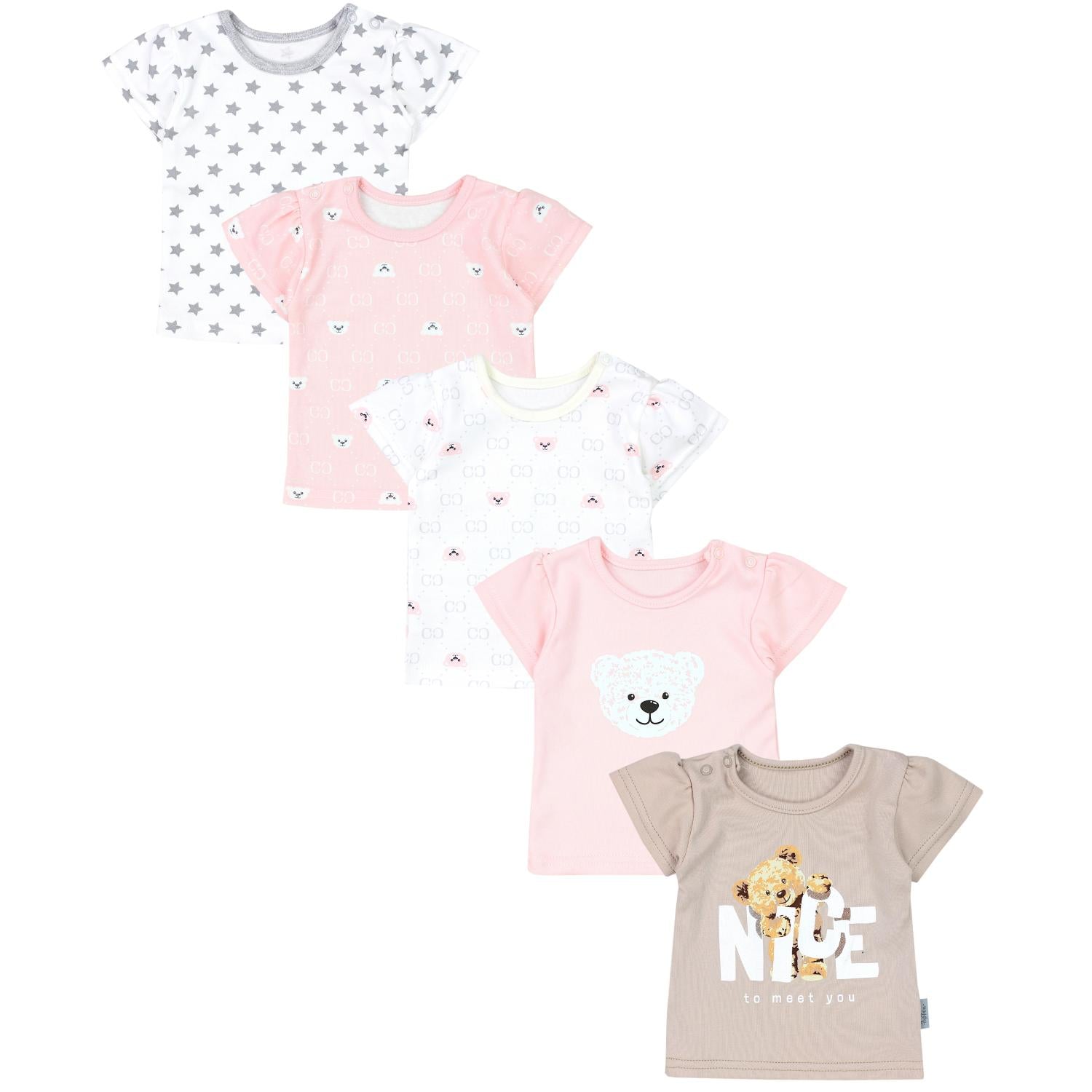 Baby T-Shirt Kurzarm - 5er Set