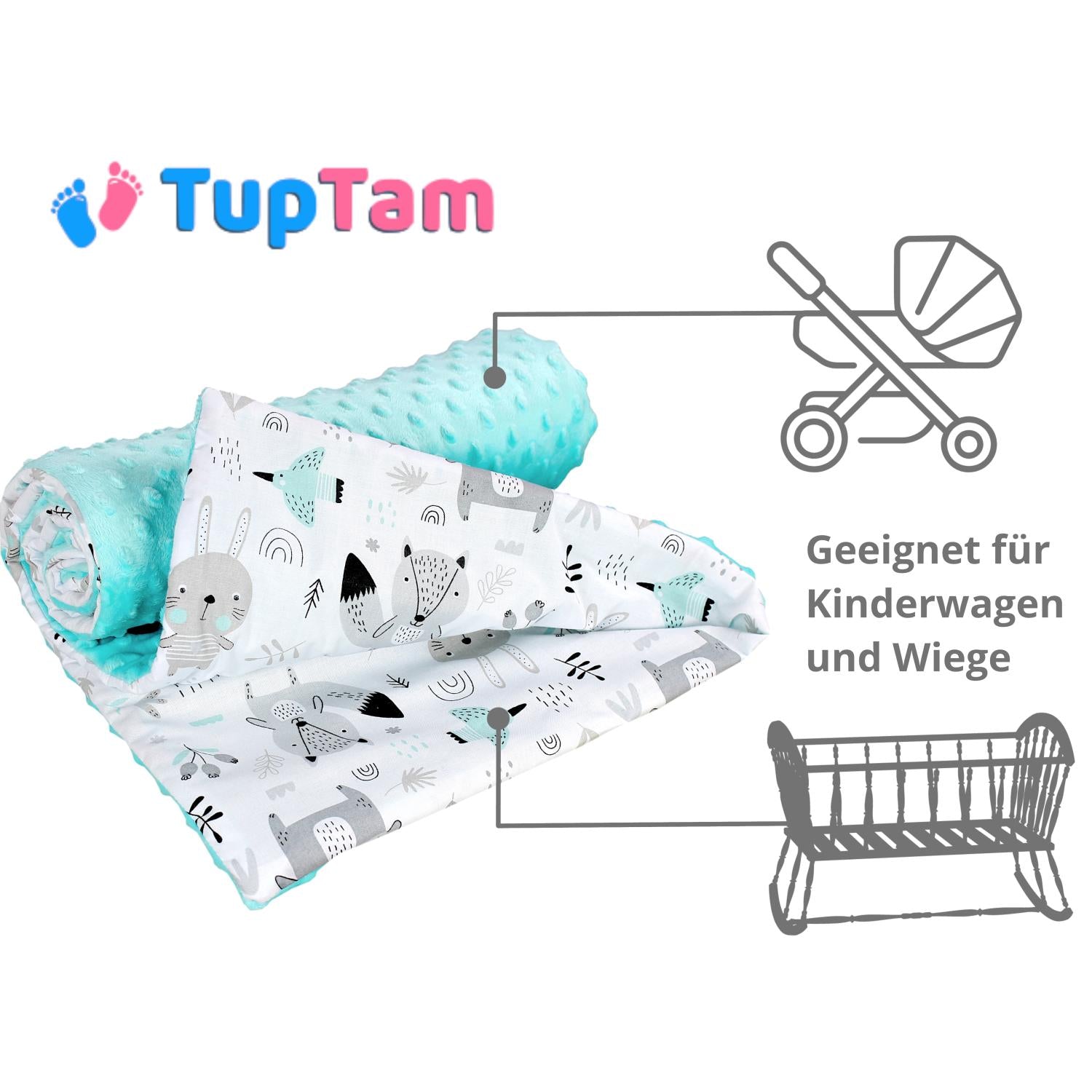 Baby Einschlagdecke und Wiegendecke - 2er Set