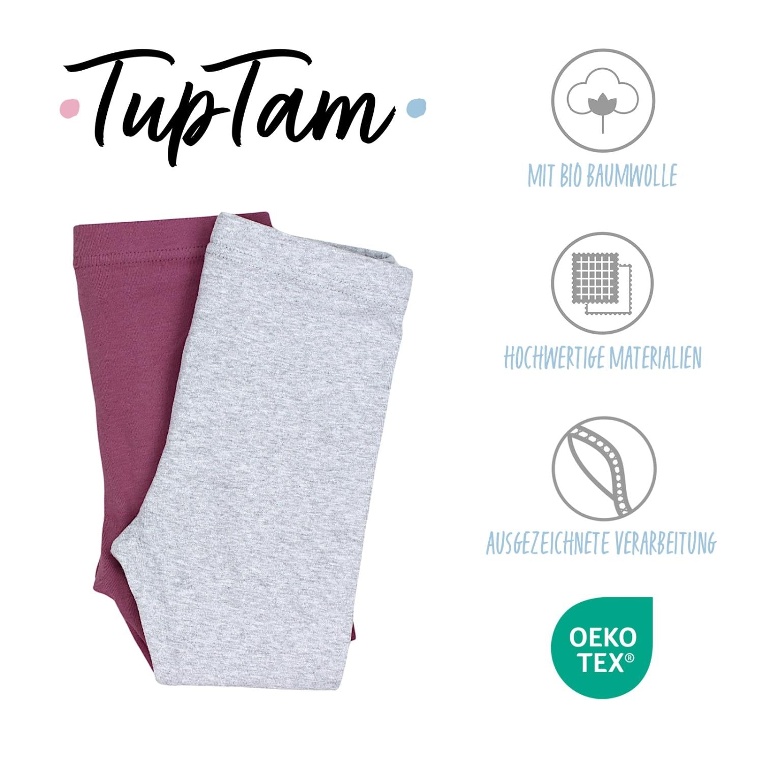Weiche Leggings Mädchen 2er Pack