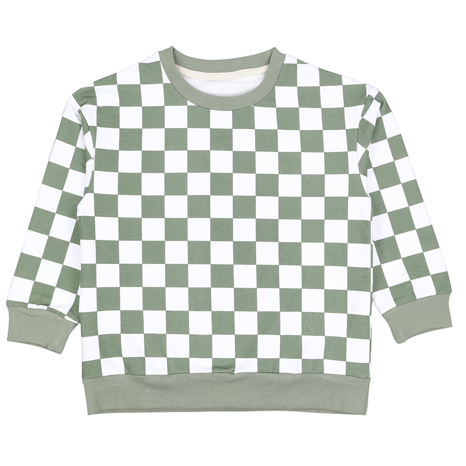 Sweatshirt kariert aus Bio-Baumwolle