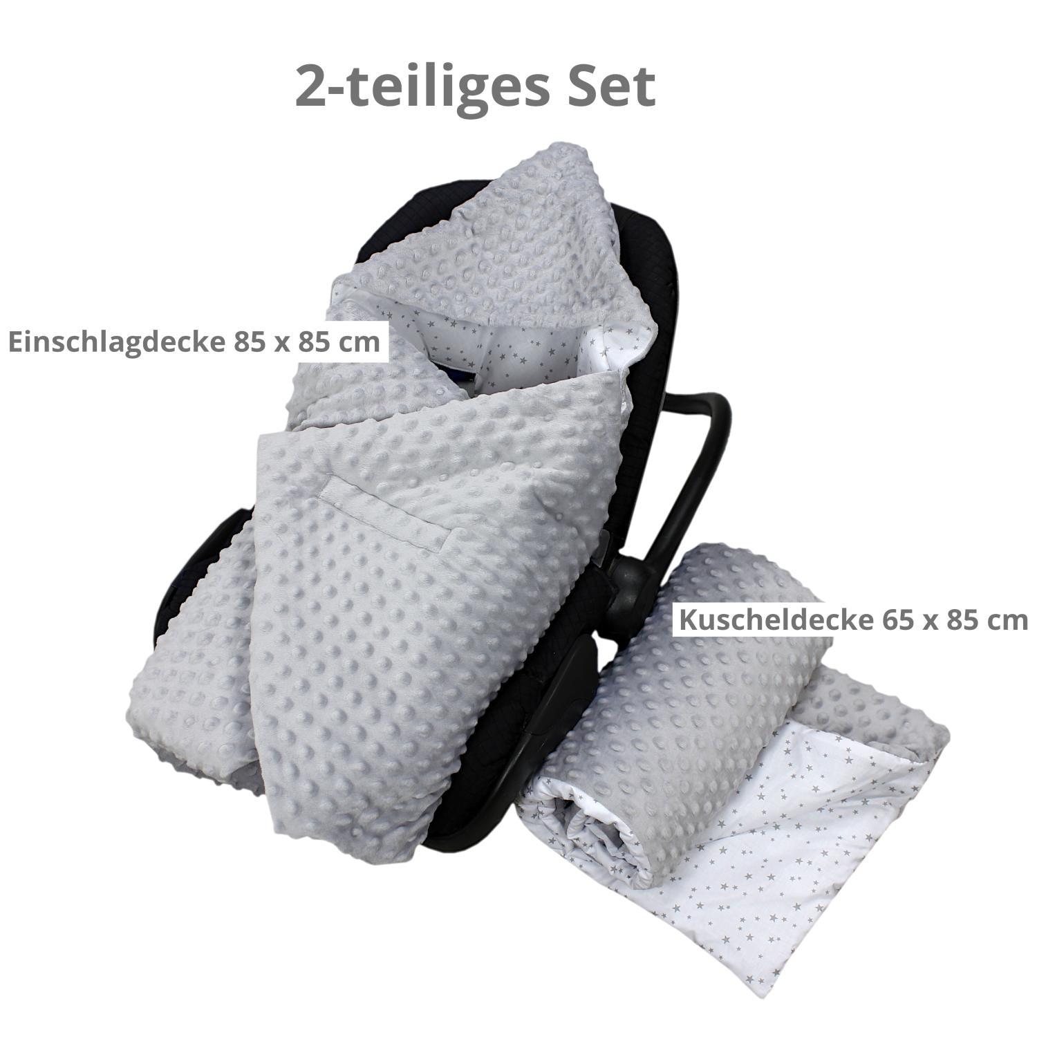 Baby Einschlagdecke und Wiegendecke - 2er Set