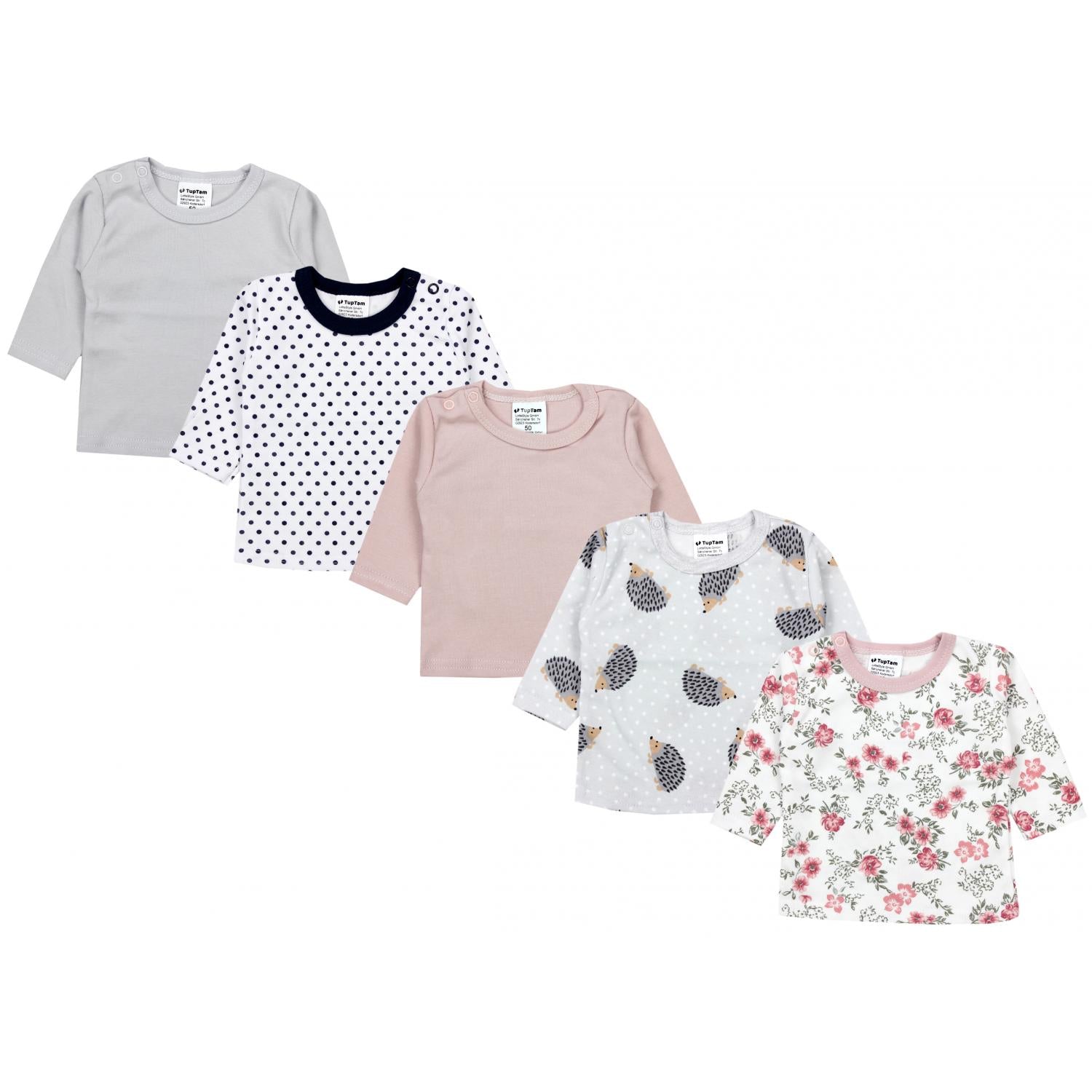 Langarmshirt - 5er Set