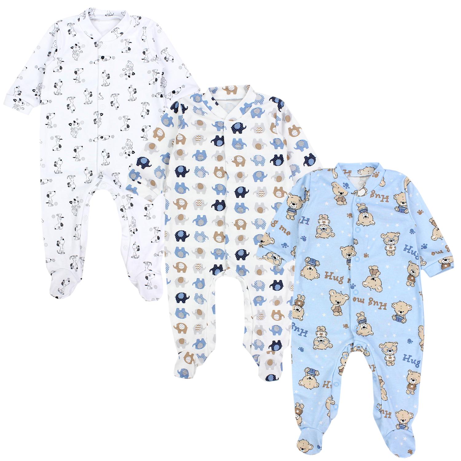 Baby Schlafstrampler Langarm - 3er Set