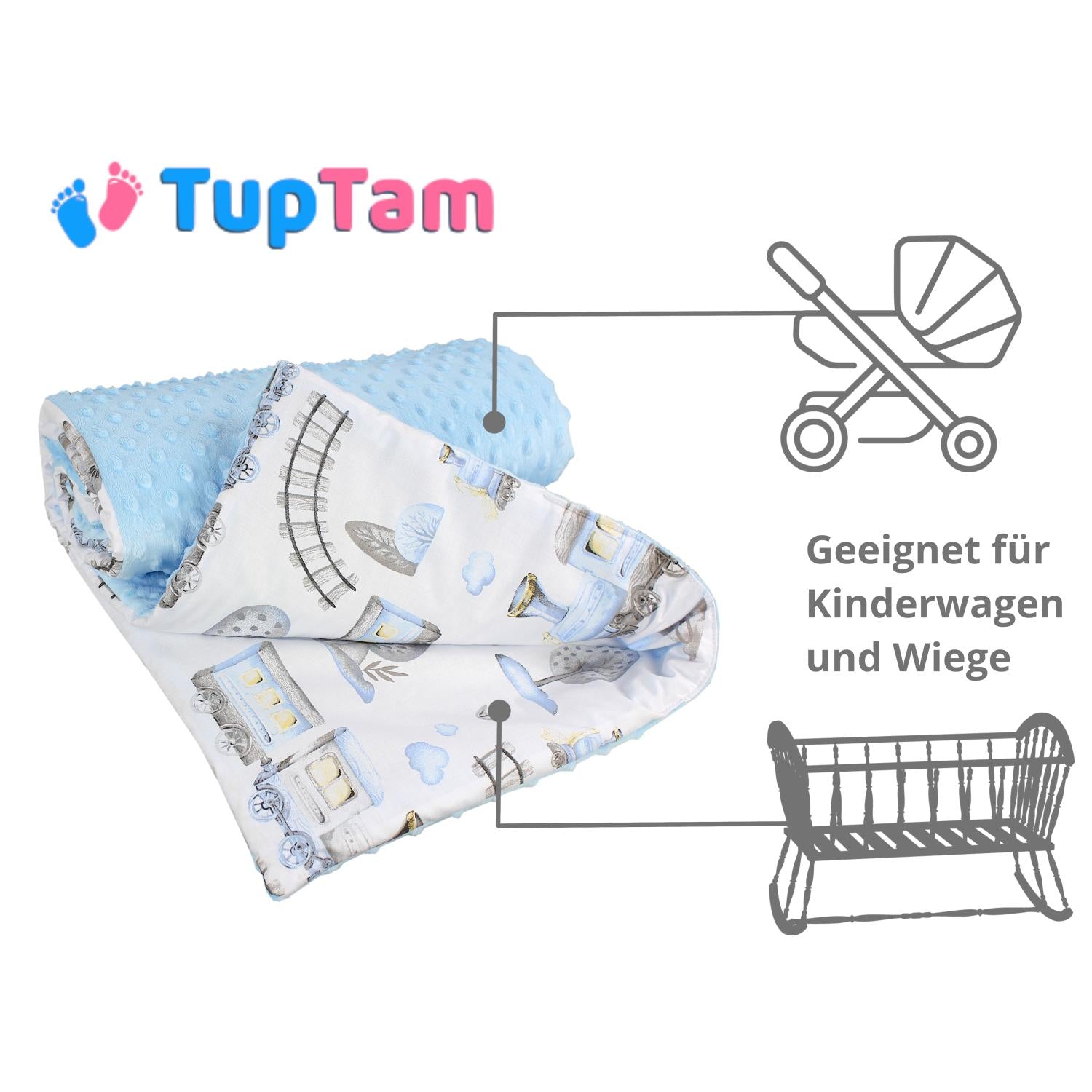 Baby Einschlagdecke und Wiegendecke - 2er Set