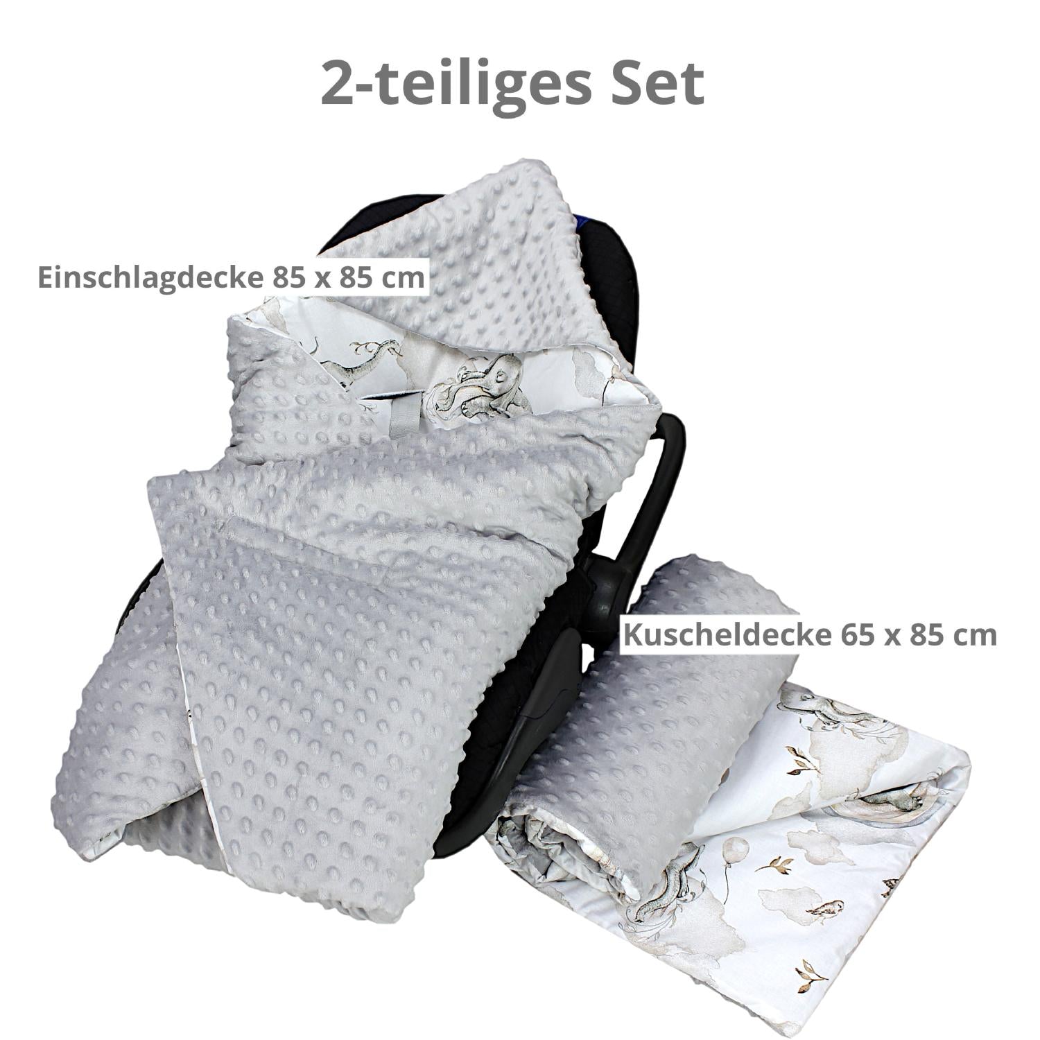 Baby Einschlagdecke und Wiegendecke - 2er Set