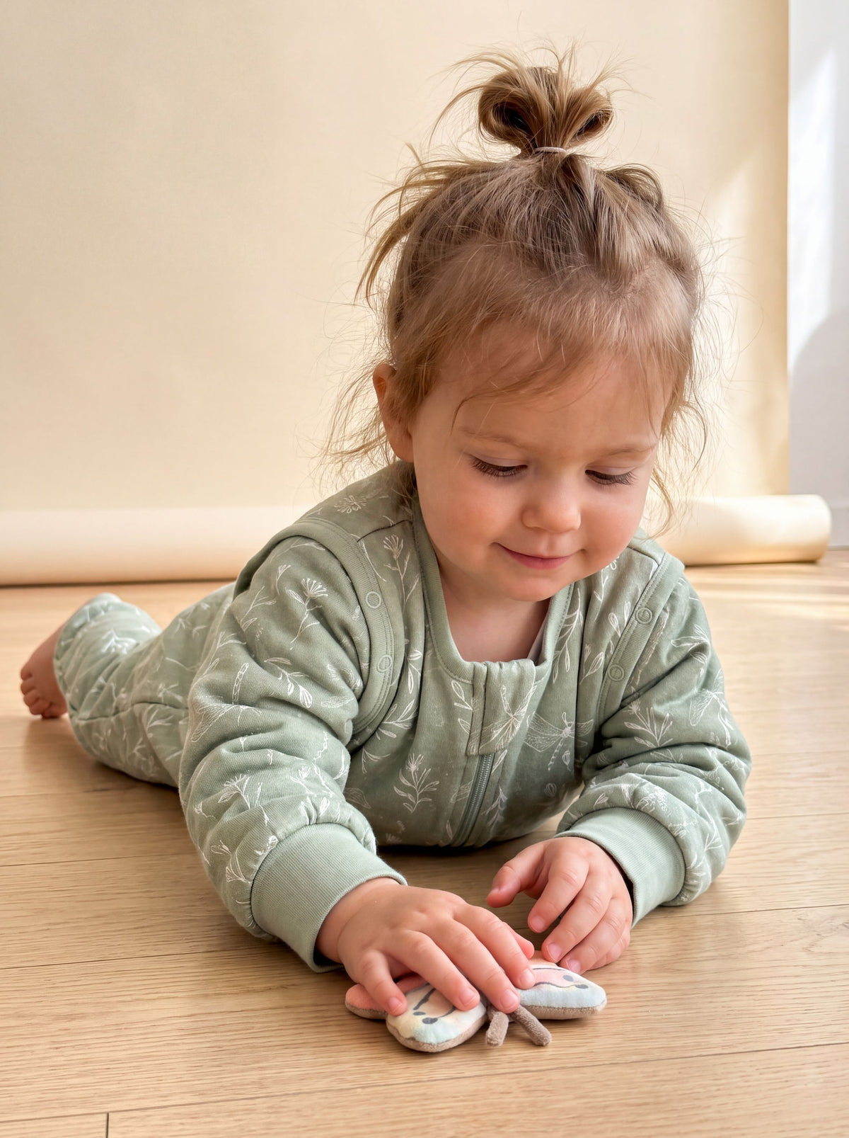 192- Kinderschlafsack Salbei Libellen mit abnehmbaren Ärmeln
