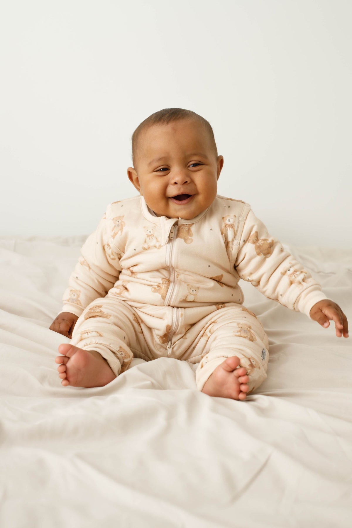 282- Kinderschlafsack 2.5 TOG Teddy mit abnehmbaren Ärmeln