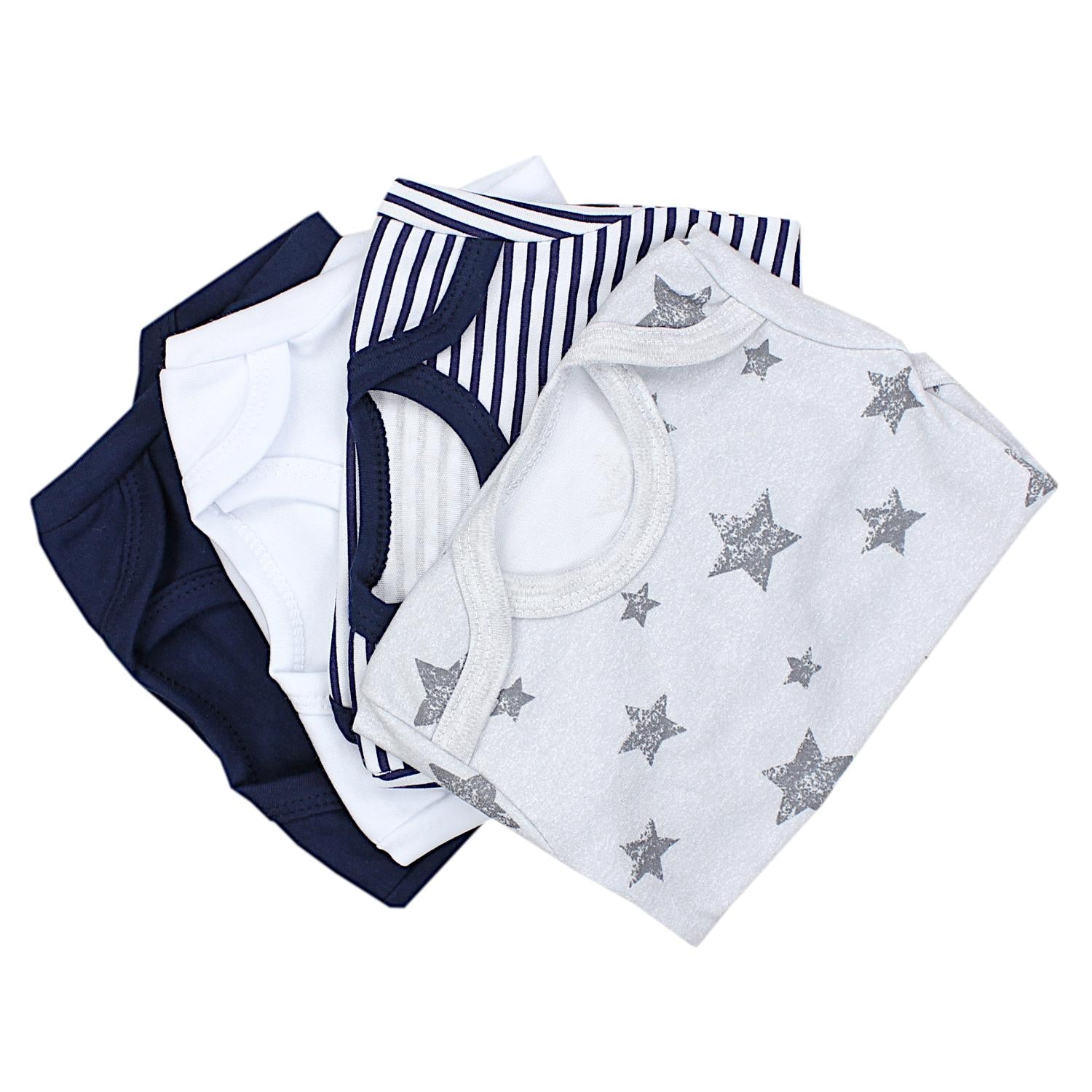 Baby Langarm Mitwachsbody - 4er Set