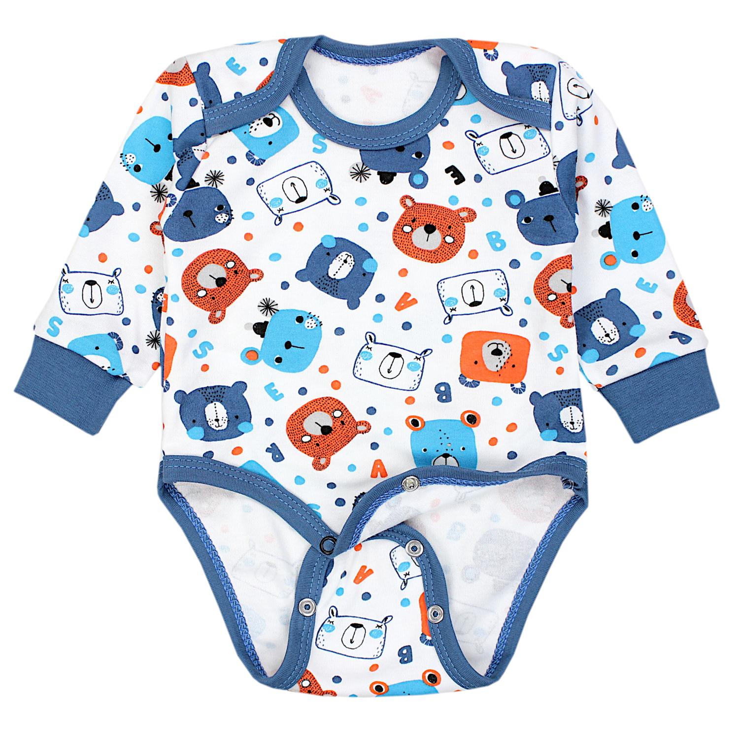 Baby Langarm Mitwachsbody - 4er Set